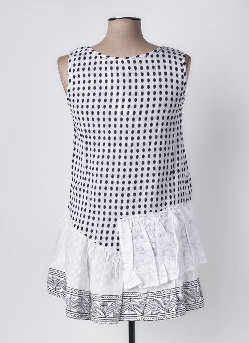 Tunique sans manche blanc RHUM RAISIN pour femme