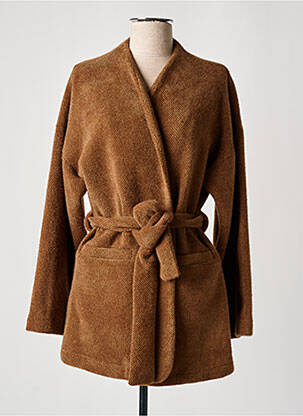 Gilet manches longues coupe cintrée marron LES ACOLYTES femme