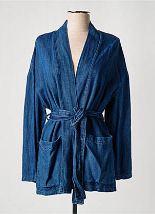 Veste casual poches bleu STUDIO PARISIEN femme