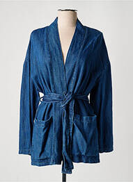 Veste casual poches bleu STUDIO PARISIEN femme
