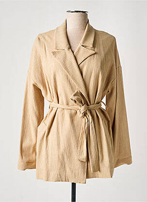 Veste casual col tailleur beige STUDIO PARISIEN femme