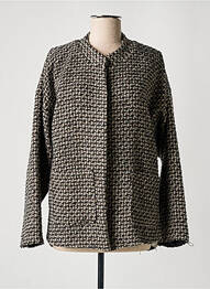 Manteau court coupe droite sans capuche gris SCARLET ROOS femme