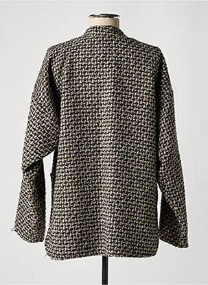 Manteau court coupe droite sans capuche gris SCARLET ROOS femme