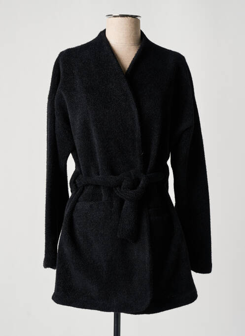 Gilet manches longues maille maille poilu noir LES ACOLYTES femme