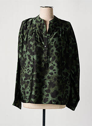 Blouse poignets boutonnés avec fente manches longues vert SCARLET ROOS femme