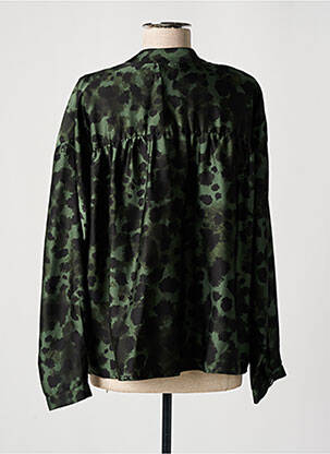 Blouse poignets boutonnés avec fente manches longues vert SCARLET ROOS femme