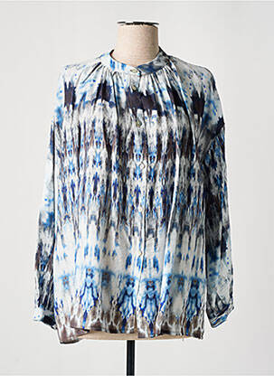 Chemisier tissage crêpe manches longues bleu SCARLET ROOS femme