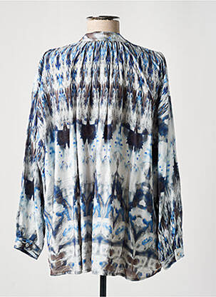 Chemisier tissage crêpe manches longues bleu SCARLET ROOS femme