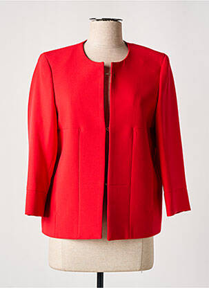 Veste chic tissage crêpe rouge QUEENIE femme