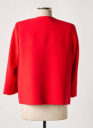 Veste chic tissage crêpe rouge QUEENIE femme