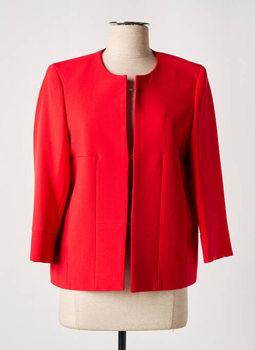 Veste chic tissage crêpe rouge QUEENIE femme