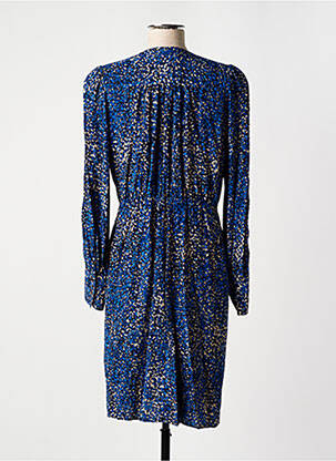 Robe mi-longue imprimé fantaisie manches longues bleu GERARD DAREL femme