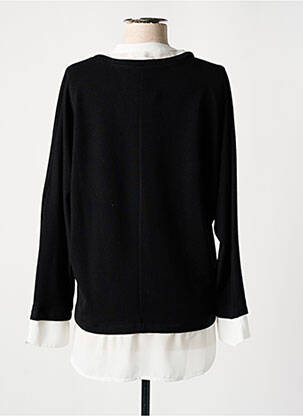 Top tissage crêpe manches longues noir EMA BLUE'S femme