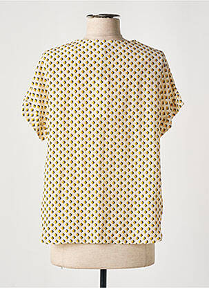 Blouse imprimé fantaisie manches courtes jaune GERARD DAREL femme