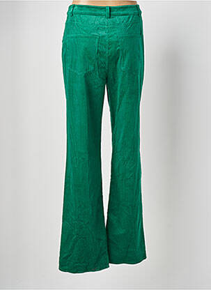 Pantalon flare stretch taille haute vert IDANO femme
