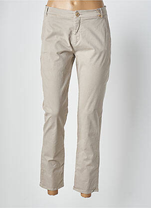 Pantalon chino tissage popeline taille normale gris WEEKEND MAXMARA femme
