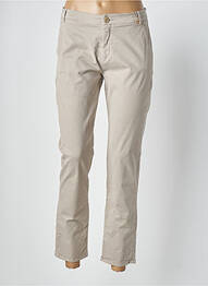 Pantalon chino tissage popeline taille normale gris WEEKEND MAXMARA femme