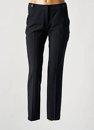 Pantalon chino fermeture zippée sous rabat boutonné taille haute bleu GERARD DAREL femme
