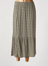 Jupe longue tissage crêpe vert AN' GE femme
