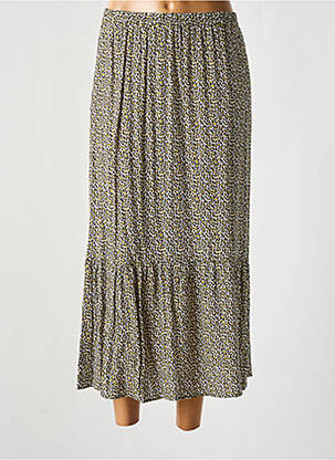 Jupe longue tissage crêpe vert AN' GE femme