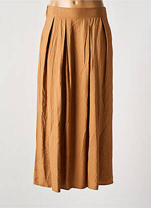 Jupe longue tissage crêpe marron MAMOUCHKA femme