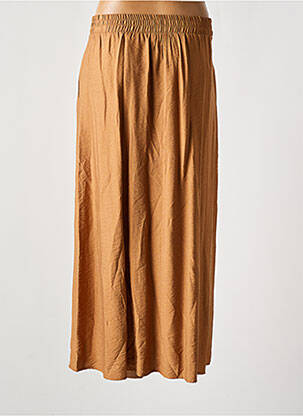 Jupe longue tissage crêpe marron MAMOUCHKA femme