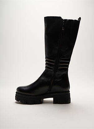 Bottes tissage satiné talon de 4 à 6cm noir MARCO TOZZI femme