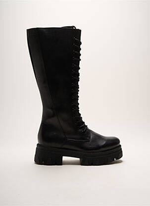 Bottes tissage satiné talon de 4 à 6cm noir MARCO TOZZI femme