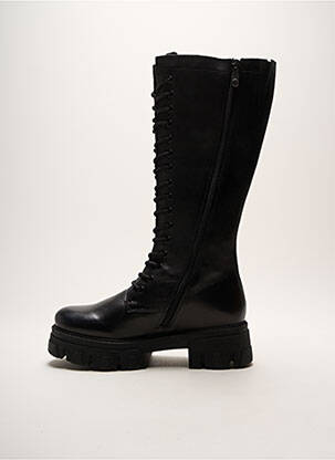 Bottes tissage satiné talon de 4 à 6cm noir MARCO TOZZI femme