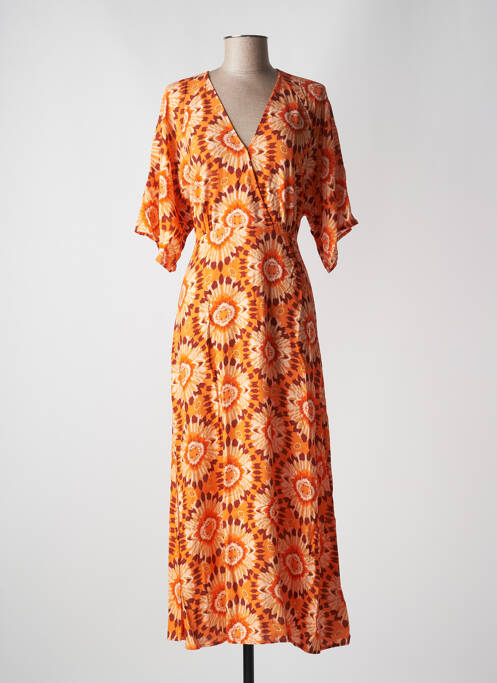 Robe longue orange C'EST BEAU LA VIE pour femme