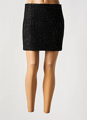 Jupe courte tissage tweed noir TWINSET femme