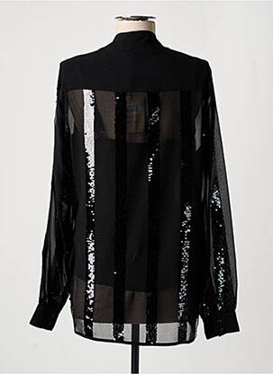 Chemisier tissage crêpe manches longues noir TWINSET femme