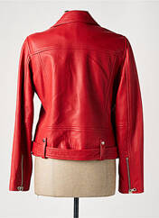 Veste en cuir rouge SET pour femme seconde vue