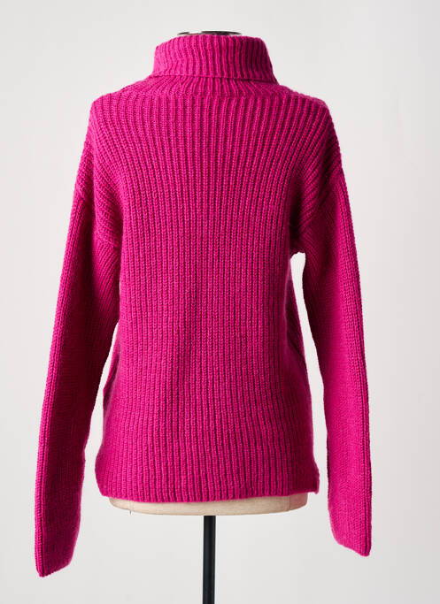 Pull col roulé rose RIVER WOODS pour femme