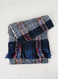 Echarpe maille tricot bleu JOSÉLISE femme