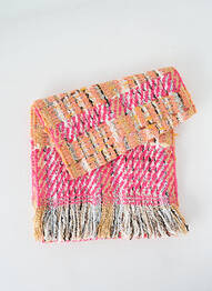 Echarpe maille tricot rose JOSÉLISE femme