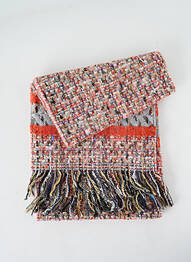 Echarpe maille tricot orange JOSÉLISE femme