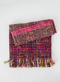 Echarpe maille tricot violet JOSÉLISE femme