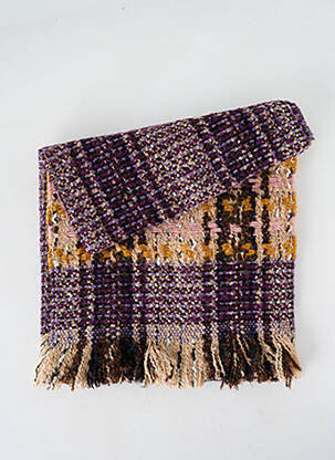 Echarpe maille tricot violet JOSÉLISE femme