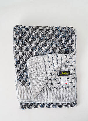 Echarpe maille tricot gris JOSÉLISE femme