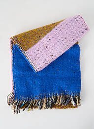 Echarpe maille tricot bleu JOSÉLISE femme