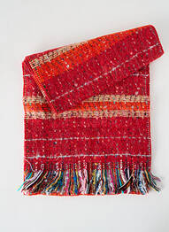 Echarpe maille tricot rouge JOSÉLISE femme