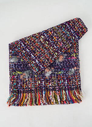 Echarpe imprimé fantaisie violet JOSÉLISE femme