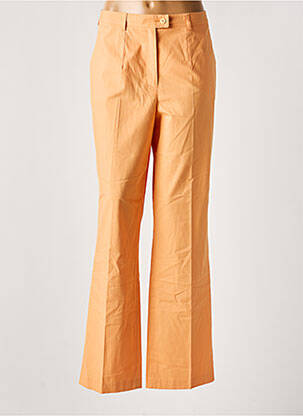 Pantalon droit taille élastique taille normale orange LUCIA femme