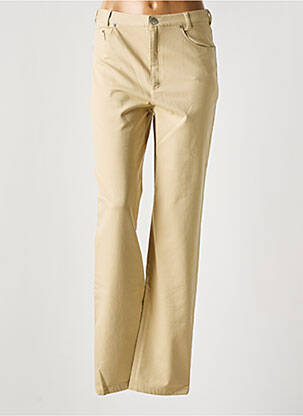 Pantalon droit stretch taille normale beige LUCIA femme