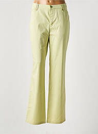 Pantalon chino tissage popeline taille normale vert LUCIA femme