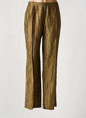 Pantalon droit taille normale taille normale vert VILLA BLEUE femme