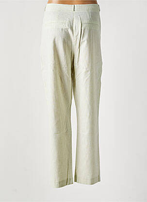 Pantalon chino fermeture zippée sous rabat avec crochet taille normale vert YERSE femme