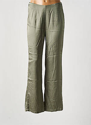 Pantalon droit taille élastique taille normale vert YERSE femme