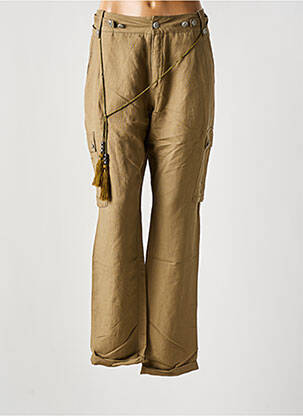 Pantalon cargo coupe droite taille normale vert I.CODE (By IKKS) femme